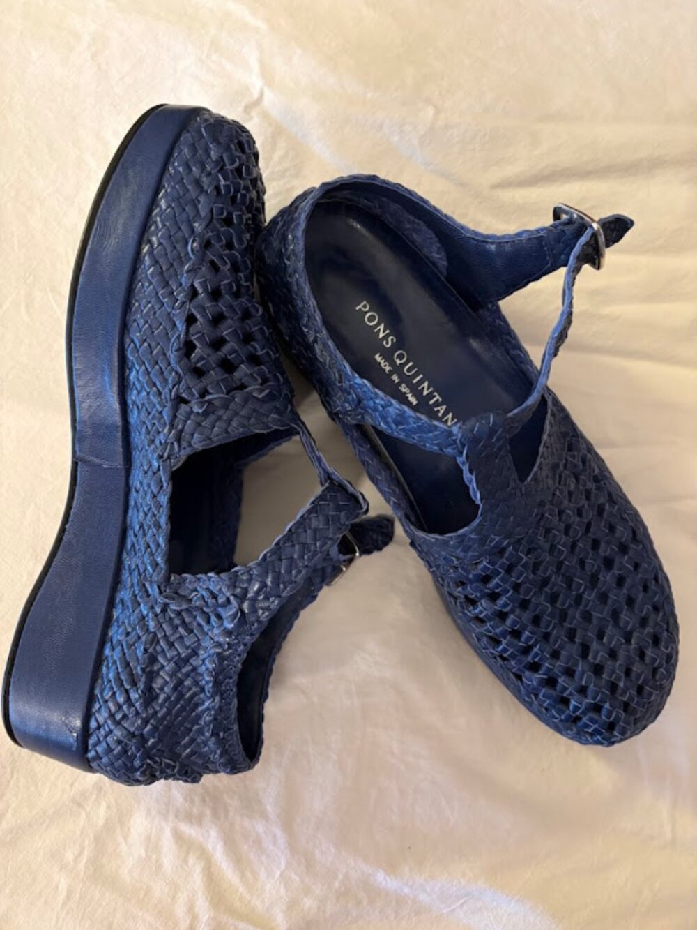 Iconic Pons Quintana blue leather sandals. European size 40. - Picture 3 of 6